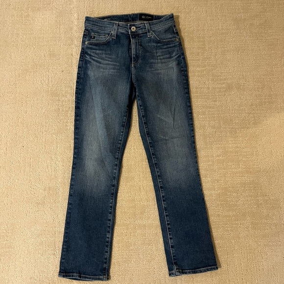 Women’s AG  Mari Crop Blue Denim Jeans size 26R - Picture 1 of 4